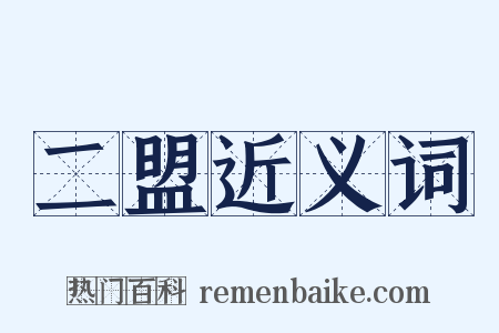 二盟近义词是什么意思的图片
